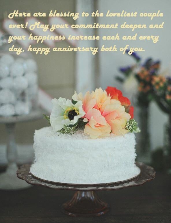 Marriage Anniversary Beautiful Cake Wishes Sayings