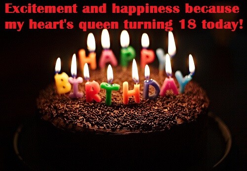 18th Cute Birthday Cake Wishes For 