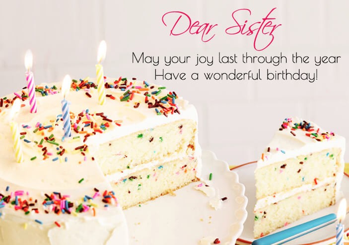 Birthday Cute Cake Quotes Picture For Sister