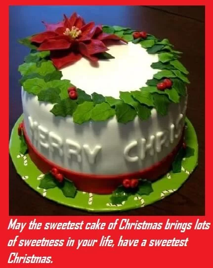 Merry Christmas Cake Wishes Sayings