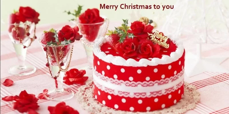 Merry Christmas Cute Cake Wishes
