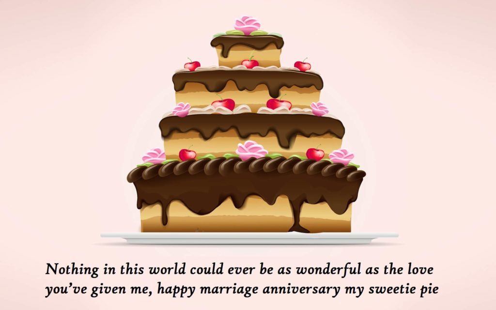 Wedding Anniversary Cake Wishes Pics For Wife
