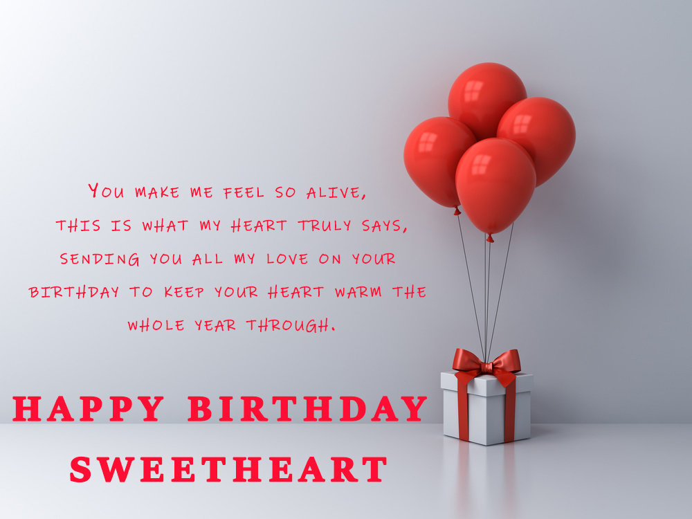 birthday wishes for sweetheart