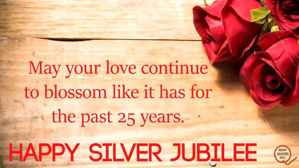 silver jubilee wishes