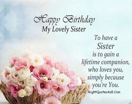 Birthday Greetings For Sister 